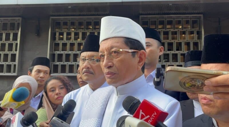 Menteri Agama Nasaruddin Umar di Masjid Istiqlal menerima hewan kurban